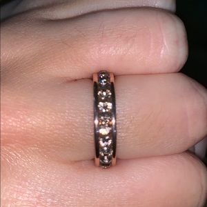 Coach Pink Pave Swarovski Band Ring